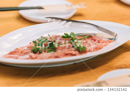 Delicious prosciutto presentation Delicious prosciutto presentation 134132142