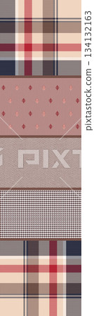 Assorted floral geometric and heart pattern panel designs in soft pastel colors Assorted floral geometric and heart pattern panel designs in soft pastel colors 134132163