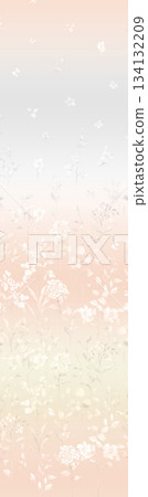 Assorted floral geometric and heart pattern panel designs in soft pastel colors 134132209