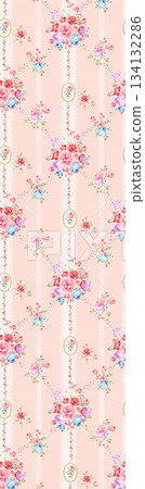 Assorted floral geometric and heart pattern panel designs in soft pastel colors Assorted floral geometric and heart pattern panel designs in soft pastel colors 134132286