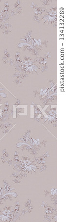 Assorted floral geometric and heart pattern panel designs in soft pastel colors Assorted floral geometric and heart pattern panel designs in soft pastel colors 134132289