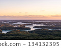 Shima City, Mie Prefecture: Evening view of Ago Bay from Yokoyama Observatory, where you can see the beautiful ria coastline 134132395