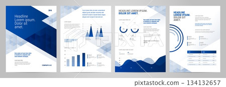 Presentation Template design with infographic 134132657