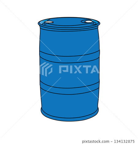 plastic drum icon 134132875