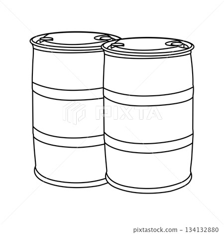 plastic drum icon plastic drum icon 134132880