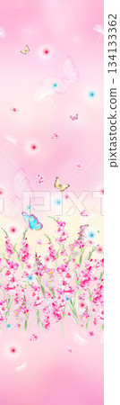 Assorted floral geometric and heart pattern panel designs in soft pastel colors Assorted floral geometric and heart pattern panel designs in soft pastel colors 134133362