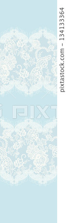 Assorted floral geometric and heart pattern panel designs in soft pastel colors 134133364