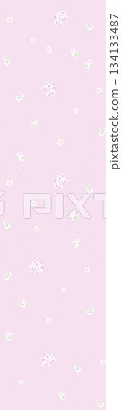 Assorted floral geometric and heart pattern panel designs in soft pastel colors 134133487