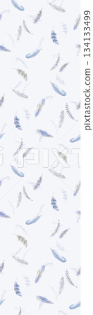 Assorted floral geometric and heart pattern panel designs in soft pastel colors 134133499