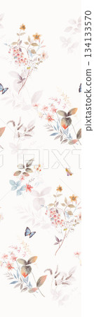 Assorted floral geometric and heart pattern panel designs in soft pastel colors Assorted floral geometric and heart pattern panel designs in soft pastel colors 134133570