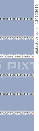 Assorted floral geometric and heart pattern panel designs in soft pastel colors Assorted floral geometric and heart pattern panel designs in soft pastel colors 134133616