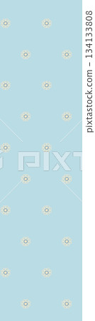 Assorted floral geometric and heart pattern panel designs in soft pastel colors 134133808