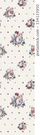 Assorted floral geometric and heart pattern panel designs in soft pastel colors Assorted floral geometric and heart pattern panel designs in soft pastel colors 134133950