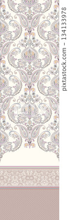 Assorted floral geometric and heart pattern panel designs in soft pastel colors Assorted floral geometric and heart pattern panel designs in soft pastel colors 134133978