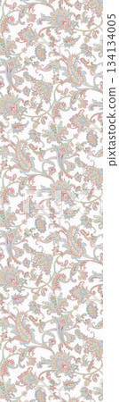 Assorted floral geometric and heart pattern panel designs in soft pastel colors Assorted floral geometric and heart pattern panel designs in soft pastel colors 134134005