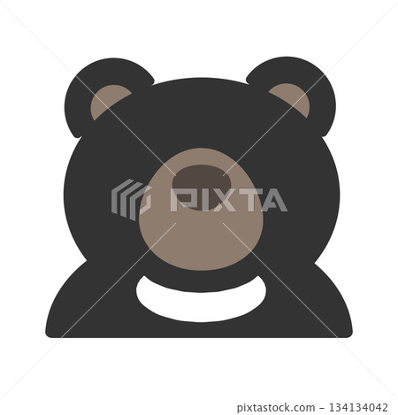 Bear (Asiatic black bear) illustration Bear (Asiatic black bear) illustration 134134042