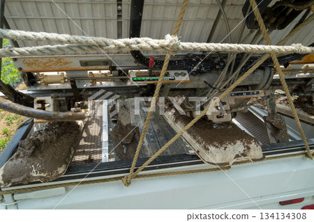 水稻插秧機 軌跡 農業 134134308