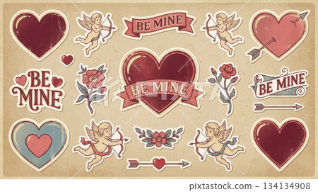 Valentine Sticker Set Valentine Sticker Set 134134908