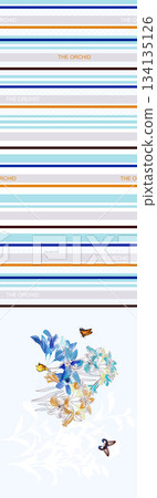 Assorted floral geometric and heart pattern panel designs in soft pastel colors 134135126