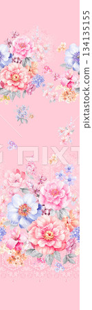 Assorted floral geometric and heart pattern panel designs in soft pastel colors Assorted floral geometric and heart pattern panel designs in soft pastel colors 134135155