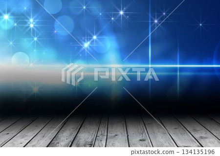 Shimmering light design over boards 134135196