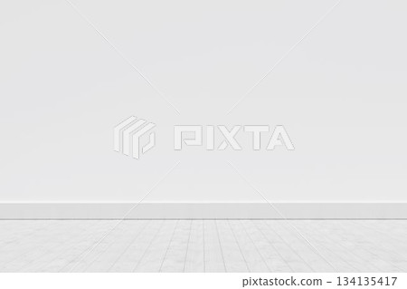Gray flooring and wall of empty house 134135417