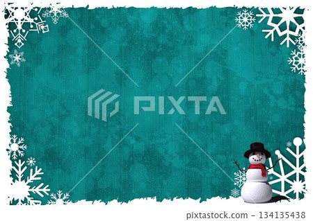 Christmas themed snow flake frame Christmas themed snow flake frame 134135438