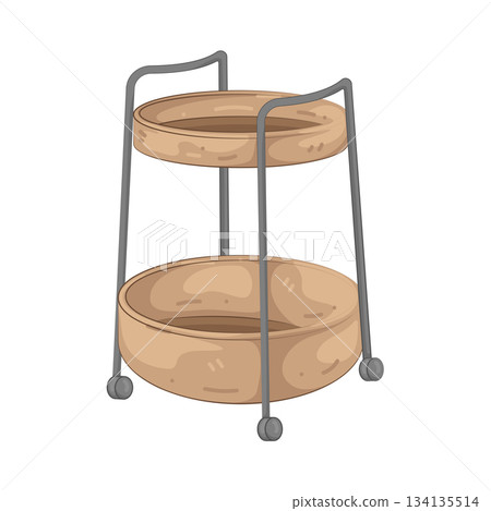 Illustration of serving cart  134135514