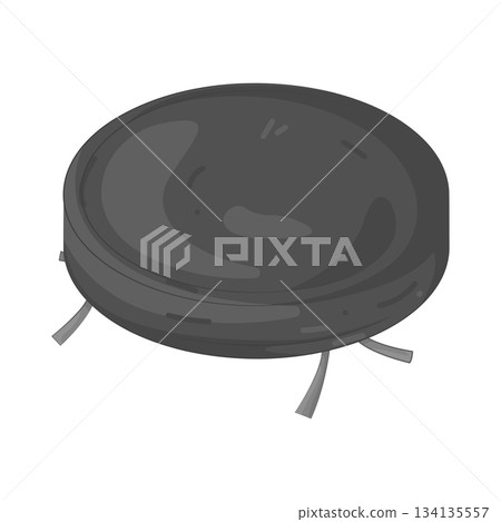 Illustration of robot vacuum cleaner Illustration of robot vacuum cleaner 134135557