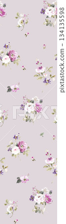 Assorted floral geometric and heart pattern panel designs in soft pastel colors Assorted floral geometric and heart pattern panel designs in soft pastel colors 134135598
