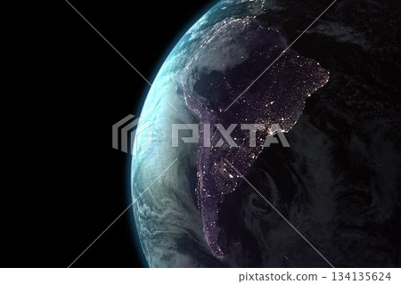 Image of earth on the space Image of earth on the space 134135624