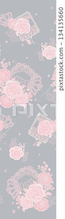 Assorted floral geometric and heart pattern panel designs in soft pastel colors Assorted floral geometric and heart pattern panel designs in soft pastel colors 134135660