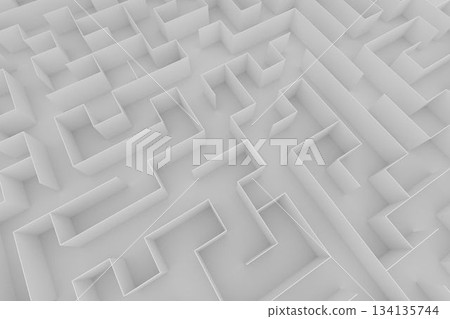 High angle view of digital empty maze High angle view of digital empty maze 134135744