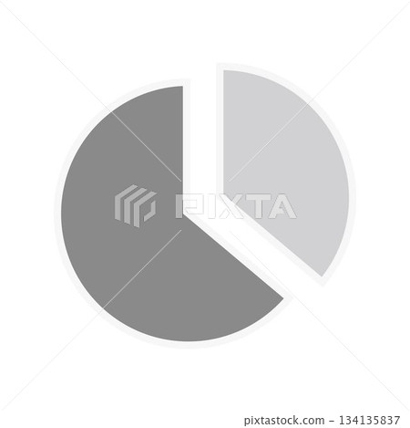 Illustrative image of gray pie chart Illustrative image of gray pie chart 134135837