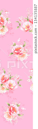Assorted floral geometric and heart pattern panel designs in soft pastel colors Assorted floral geometric and heart pattern panel designs in soft pastel colors 134135887
