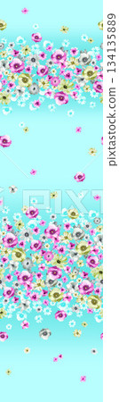 Assorted floral geometric and heart pattern panel designs in soft pastel colors Assorted floral geometric and heart pattern panel designs in soft pastel colors 134135889