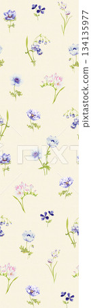 Assorted floral geometric and heart pattern panel designs in soft pastel colors Assorted floral geometric and heart pattern panel designs in soft pastel colors 134135977