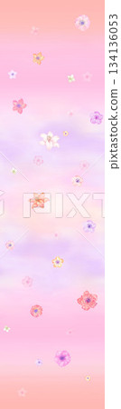 Assorted floral geometric and heart pattern panel designs in soft pastel colors Assorted floral geometric and heart pattern panel designs in soft pastel colors 134136053