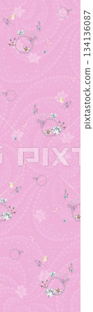 Assorted floral geometric and heart pattern panel designs in soft pastel colors Assorted floral geometric and heart pattern panel designs in soft pastel colors 134136087