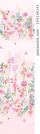 Assorted floral geometric and heart pattern panel designs in soft pastel colors Assorted floral geometric and heart pattern panel designs in soft pastel colors 134136141