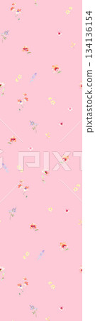 Assorted floral geometric and heart pattern panel designs in soft pastel colors 134136154