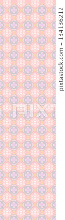 Assorted floral geometric and heart pattern panel designs in soft pastel colors Assorted floral geometric and heart pattern panel designs in soft pastel colors 134136212