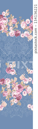 Assorted floral geometric and heart pattern panel designs in soft pastel colors Assorted floral geometric and heart pattern panel designs in soft pastel colors 134136221