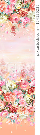 Assorted floral geometric and heart pattern panel designs in soft pastel colors Assorted floral geometric and heart pattern panel designs in soft pastel colors 134136233