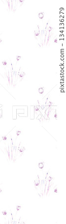 Assorted floral geometric and heart pattern panel designs in soft pastel colors 134136279