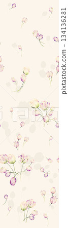 Assorted floral geometric and heart pattern panel designs in soft pastel colors Assorted floral geometric and heart pattern panel designs in soft pastel colors 134136281