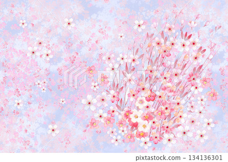 Assorted floral geometric and heart pattern panel designs in soft pastel colors Assorted floral geometric and heart pattern panel designs in soft pastel colors 134136301