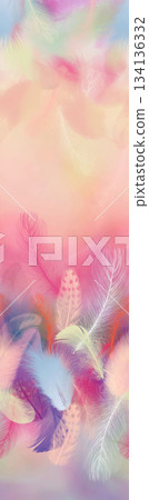 Assorted floral geometric and heart pattern panel designs in soft pastel colors Assorted floral geometric and heart pattern panel designs in soft pastel colors 134136332