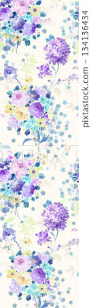 Assorted floral geometric and heart pattern panel designs in soft pastel colors Assorted floral geometric and heart pattern panel designs in soft pastel colors 134136434