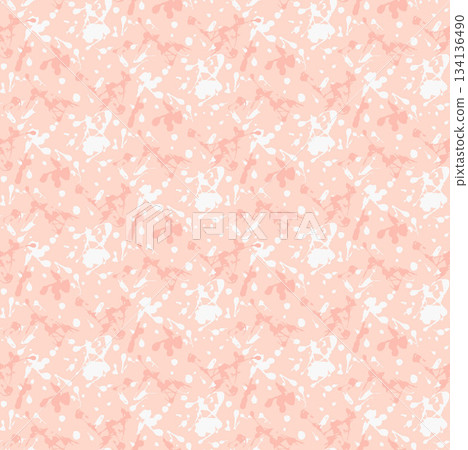 Assorted floral geometric and heart pattern panel designs in soft pastel colors 134136490